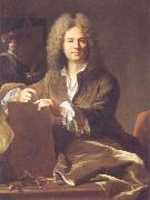 Hyacinthe Rigaud Portrait of Pierre Drevet (1663-1738), French engraver oil painting on canvas